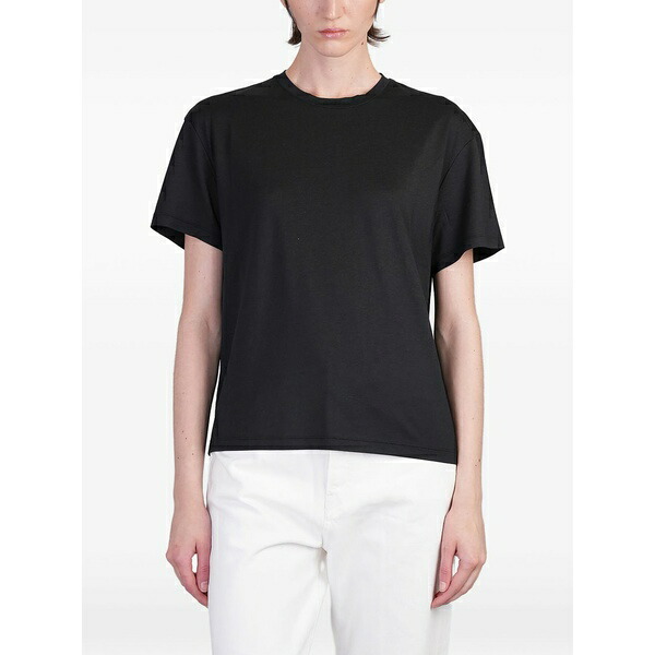 トーテム レディース ティーシャツ トップス Round neck t-shirt Black