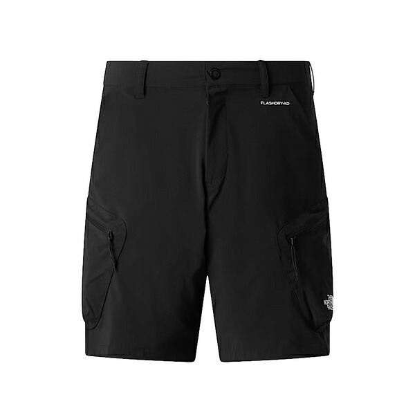 北の方人間の顔 メンズ 心地よいズボン下 ボトムス Packable zip-pockets shorts Black