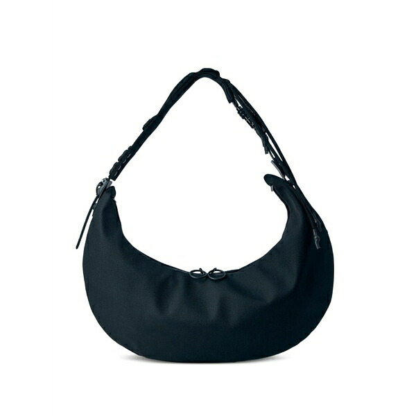 インナーム メンズ ショルダーバッグ 御徒面子 Object hm3 half moon metal-hardware messenger bag Black