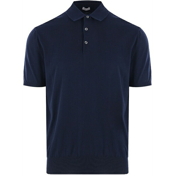 カルーゾ メンズ スポーツシャツ トップス Jersey polo shirt Blue