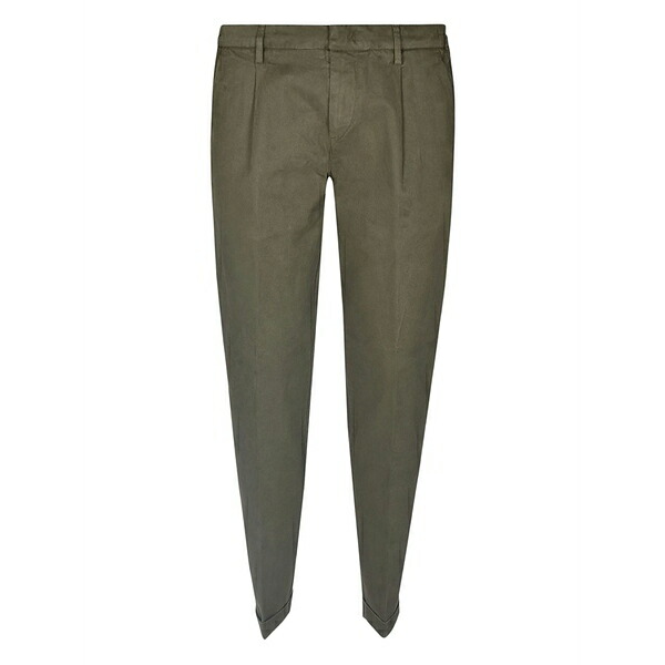 フェイ メンズ 心地好いズボン下 ボトムス Pleat-detail trousers Green