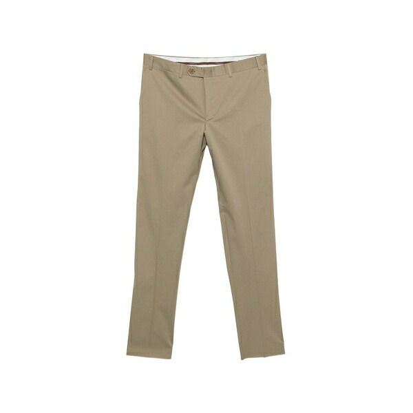 カナーリ メンズ 心地好いズボン下 ボトムス Pressed-crease straight-leg trousers Neutrals