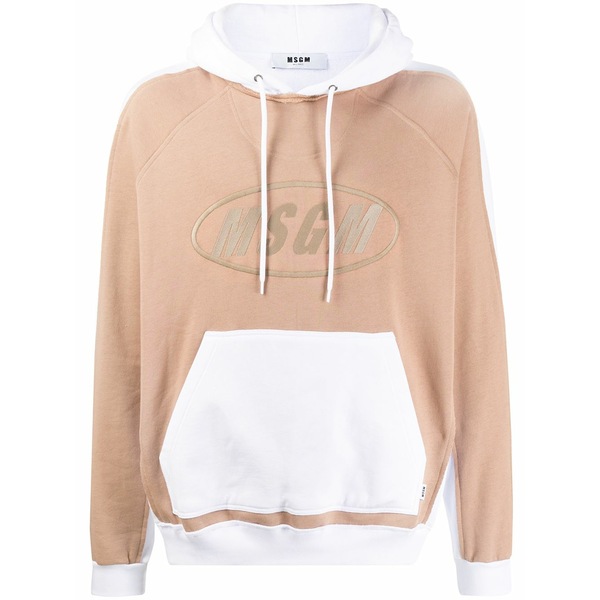 エムエスジイエム メンズ パーカー・スウェットシャツ アウター Logo hooded sweatshirt White