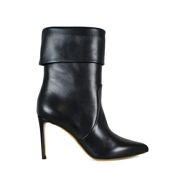 フランシスコロッソ レディース ブーツ シューズ Foldover-edge pointed-toe ankle boots Black