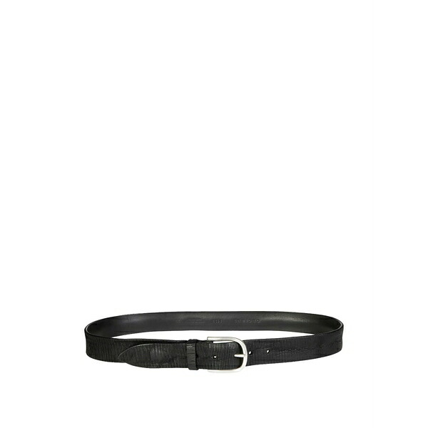 オルチアーニ メンズ 胴締め 佩び物 Blade textured leather belt Black