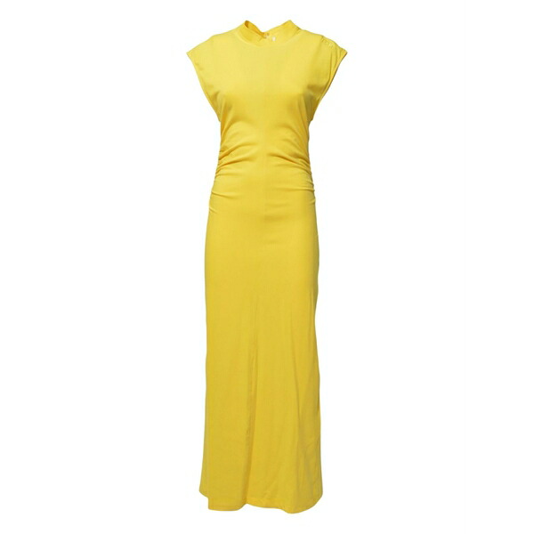 エムエスジイエム レディース 衣裳 トップス Logo-embroidered maxi dress Yellow