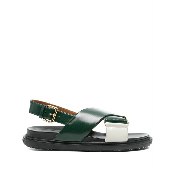 マルニ レディース サンダル シューズ Criss-cross buckle sandals Green