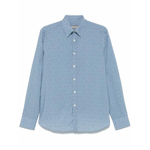 カナーリ メンズ ティーシャツ トップス Floral-print shirt Blue