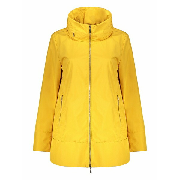 ムーレー レディース 厚地の外套 アウター Waterproof hooded coat Yellow