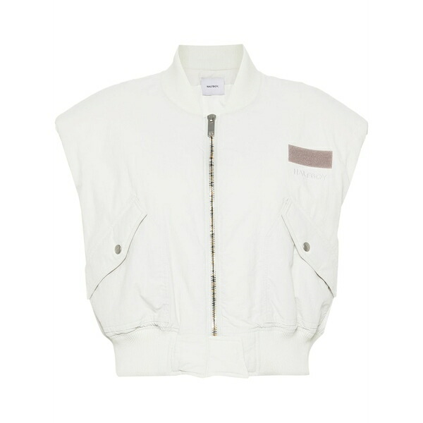 二分の一男の子 レディース 上衣＆上衣 アウター Sleeveless padded bomber jacket Neutrals