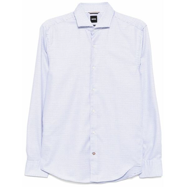 ボス メンズ シャツ トップス Patterned shirt Blue｜asty