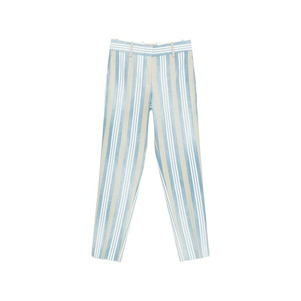 エルマンノ シェルヴィーノ レディース カジュアルパンツ ボトムス Striped trousers Blue|asty