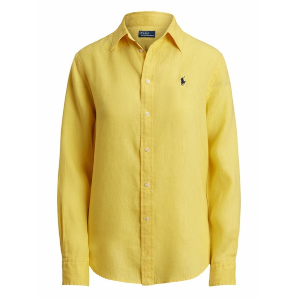 ラルフローレン レディース プルオーバー トップス Button-down long-sleeve shirt Yellow