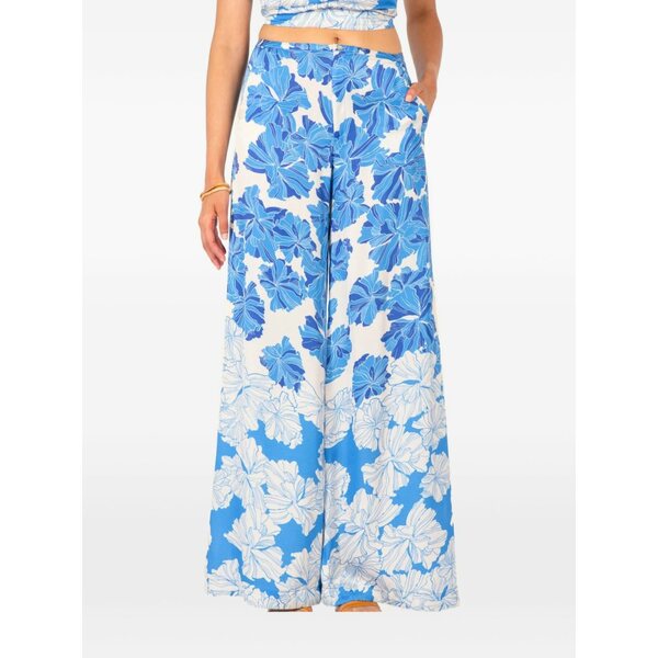 プーペットセントバース レディース 心地よいズボン下 ボトムス Clea floral-print palazzo pants Blue