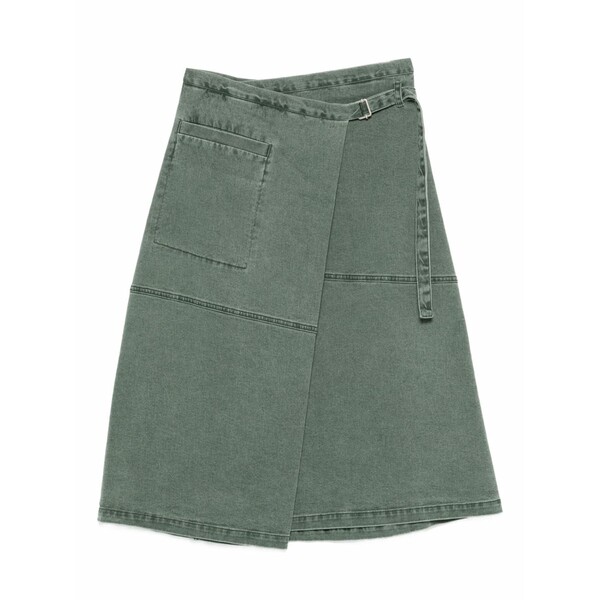 テラ レディース スコート ボトムス Wrap denim MIDI skirt Blue