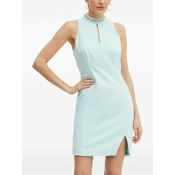 モーガンレーン レディース ワンピース トップス Embellished mini dress Blue|asty