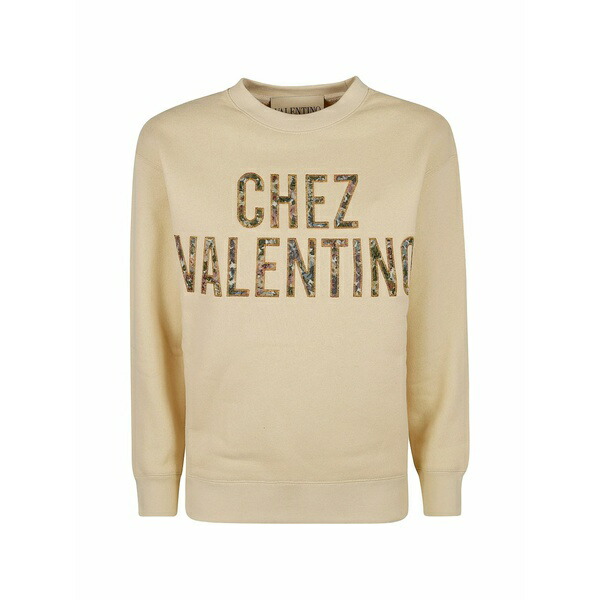 ヴァレンティノ ガラヴァーニ レディース 編み物\u0026スウェーター アウター Chez embroidered sweatshirt Neutrals