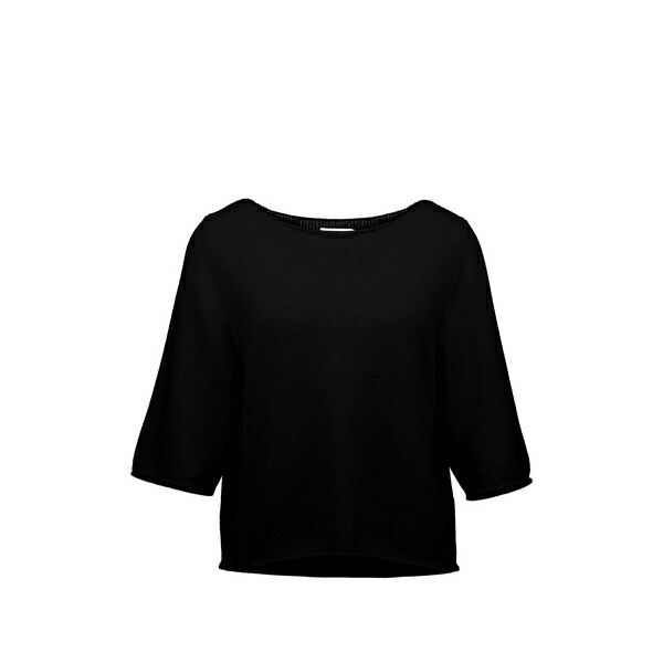 アリュード レディース 編み物\u0026プルオーバー アウター Boatneck knitted sweater Black