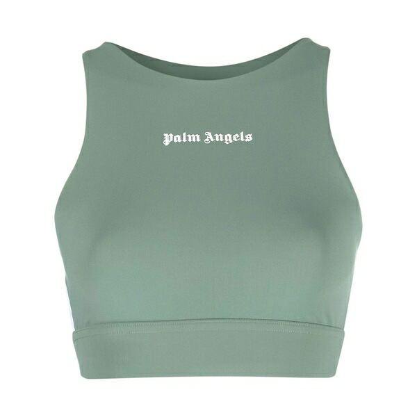パーム・エンジェルス レディース カットソー トップス Logo-print track top Green