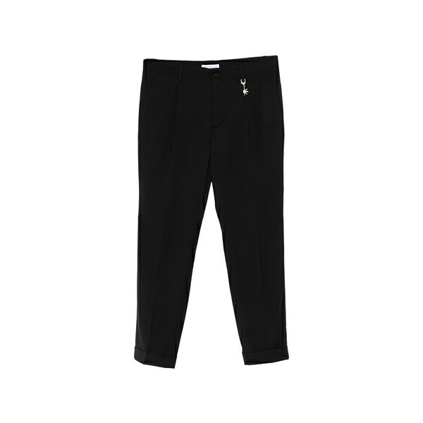 マニュエル リッツ メンズ 心地好いズボン下 ボトムス Charm cuffed trousers Black