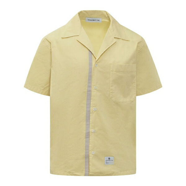 デパートメントファイブ メンズ プルオーバー トップス Logo-patch shirt Yellow
