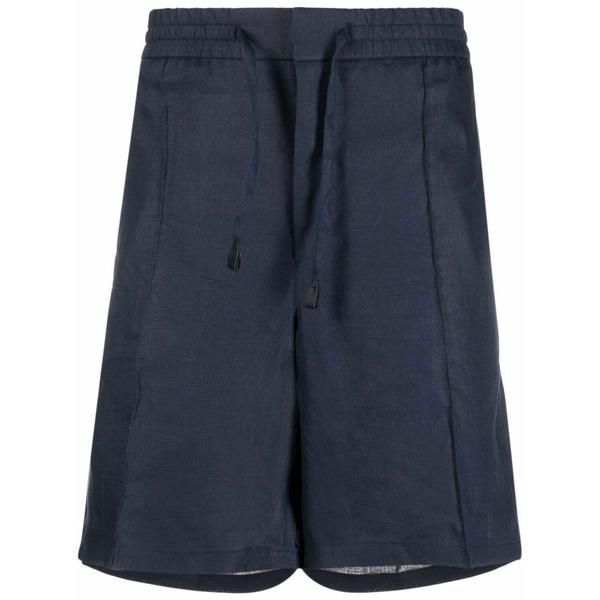 ブリオーニ メンズ 心地よいズボン下 ボトムス Drawstring knee-length shorts Blue