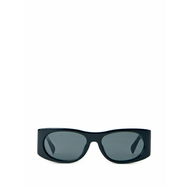 ジャクエムス メンズ サングラス・アイウェア 付属物 Logo-engraved rectangular-frame sunglasses Black