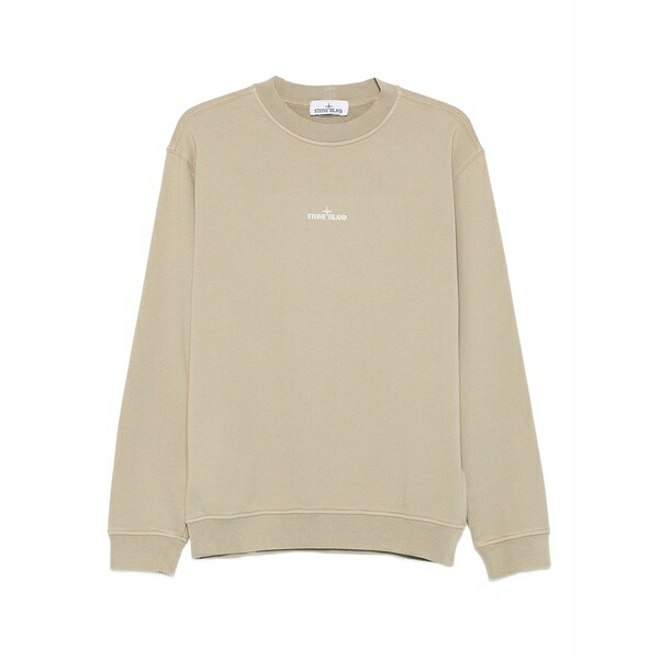 ストーンアイランド メンズ パーカー・スウェットシャツ アウター 6100018 logo-print cotton sweatshirt Neutrals