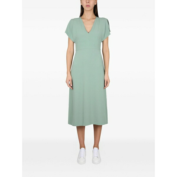 雇い主 レディース 衣裳 トップス V-neck MIDI dress Green