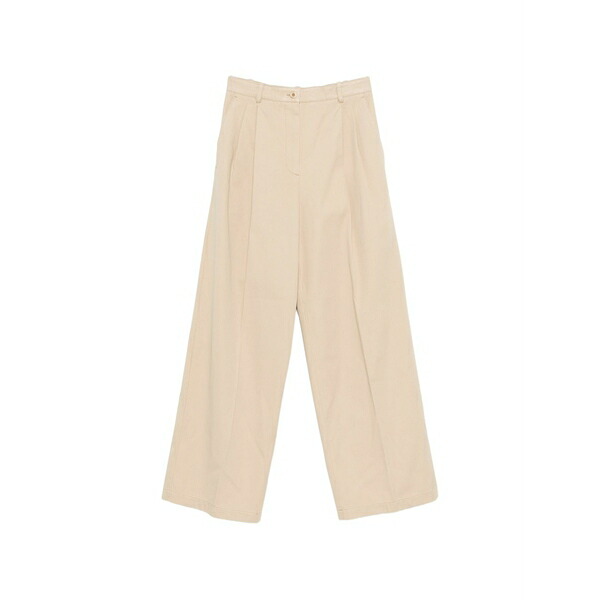 アーペーセー メンズ 心地好いズボン下 ボトムス Ginny pleated trousers Neutrals