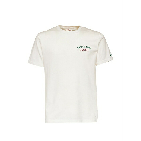 エムシーツーセイントバース メンズ ティーシャツ トップス Portland embroidered t-shirt White