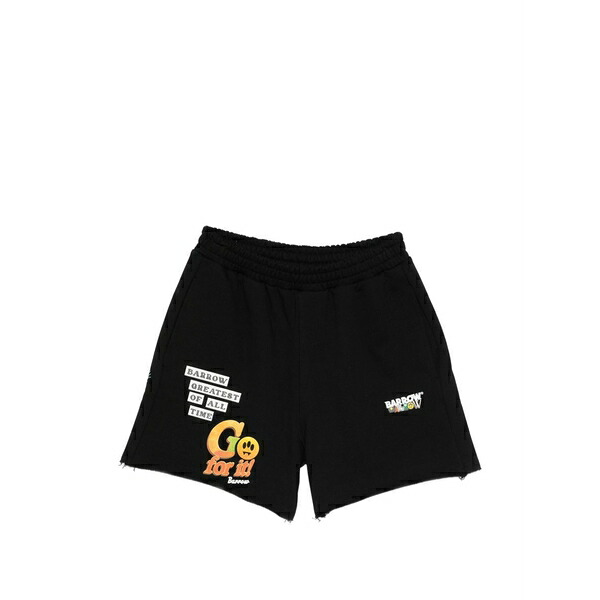 バロウ メンズ 心地よいズボン下 ボトムス Logo-print shorts Black