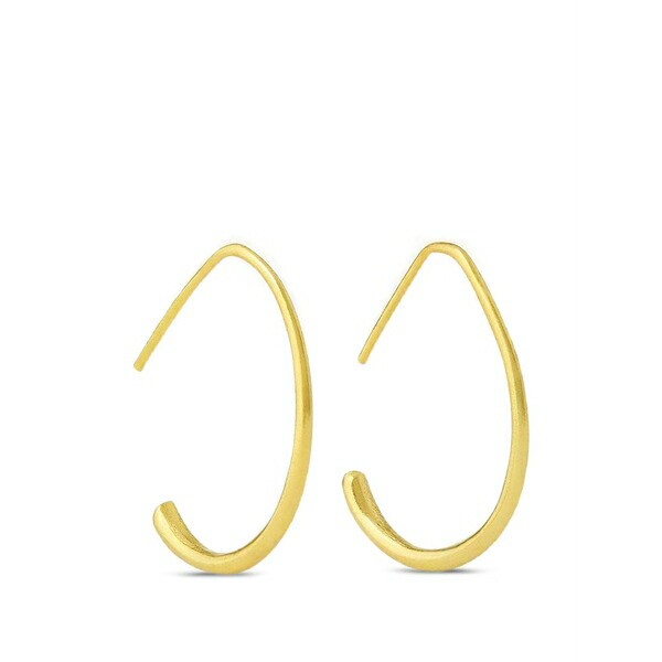 オットマンハンズ レディース ピアス＆イヤリング アクセサリー Allegra oval hoop earrings Gold｜asty