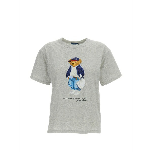 ラルフローレン レディース ティーシャツ トップス Polo bear cotton t-shirt Grey