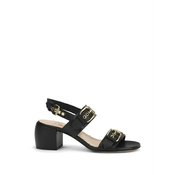 エージーエル レディース サンダル シューズ Lala buckle-detail block-heel sandals Black
