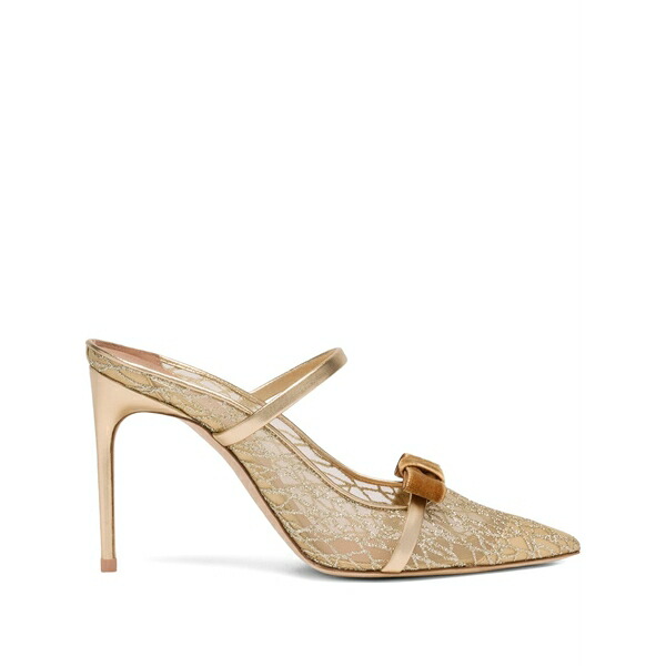 マローンスリアーズ レディース サンダル シューズ 90粍 aurora heeled mules Gold