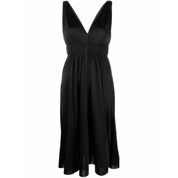 パロッシュ レディース 衣裳 トップス Smocked-detail v-neck dress Black