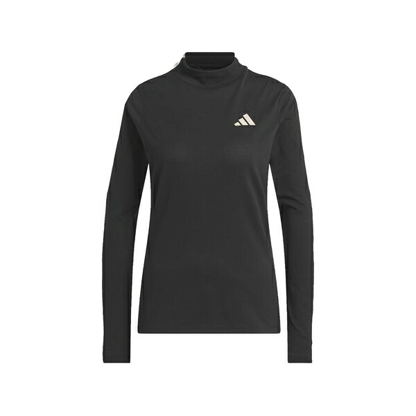 アディダス レディース プルオーバー トップス Mock-neck golf t-shirt Black