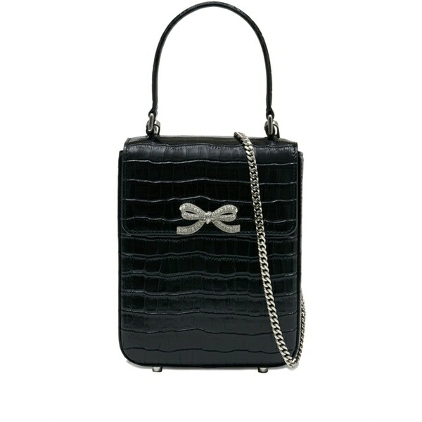 セルフ・ポートレイト レディース ハンドバック 御徒面子 Mini bow-embellishment shouolder bag Black