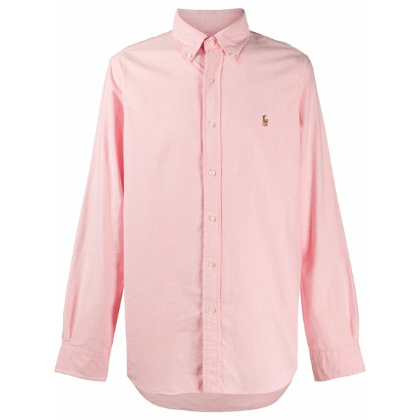 ラルフローレン メンズ シャツ トップス Logo cotton shirt Pink|asty
