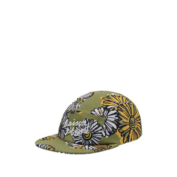 棲み家 狐狸 メンズ かぶり笠 佩び物 Floral-pattern baseball cap Green