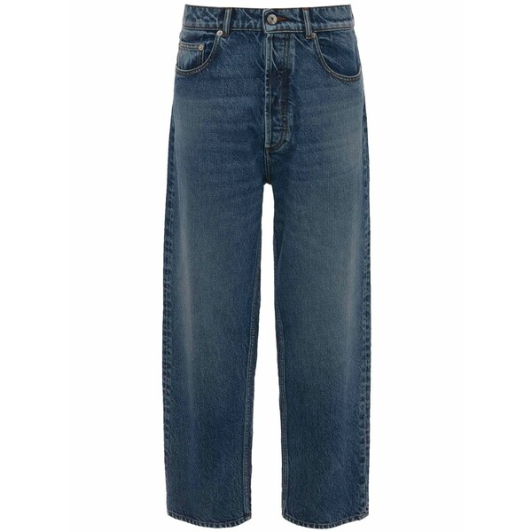 J.W.アンダーソン メンズ ジーンズズボン下 ボトムス Cropped straight-leg denim trousers Blue