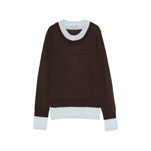 プリンスチャールズ島・ジェフリー メンズ 編み物\u0026スウェーター アウター Double soft sweater Brown