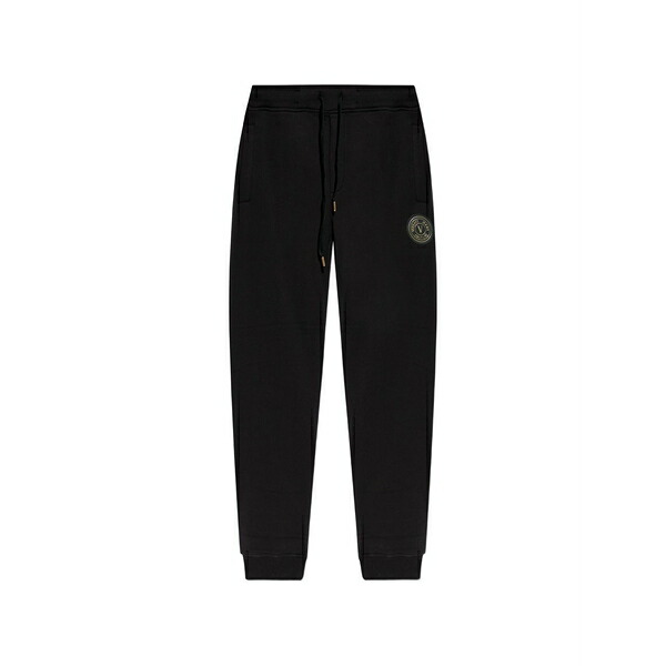 呼びりん探し回る メンズ 心地好いズボン下 ボトムス Drawstring logo trousers Black
