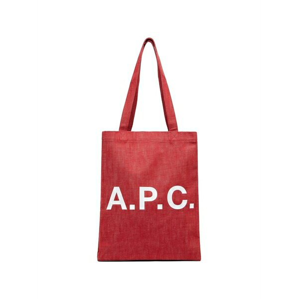 アーペーセー メンズ トートバッグ 御徒面子 Lou logo-print tote bag Red