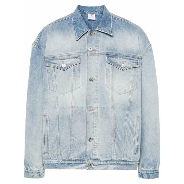 ヴェトモン メンズ 上衣＆上衣 アウター Embossed-logo denim jacket Blue