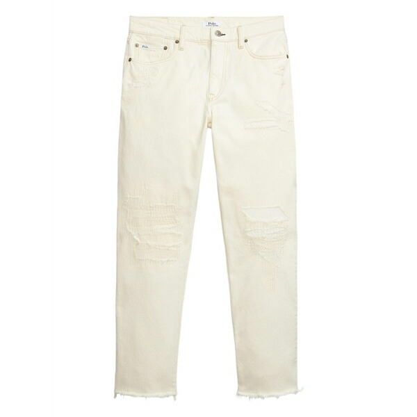 ラルフローレン レディース 心地好いズボン下 ボトムス Distressed-effect trousers White