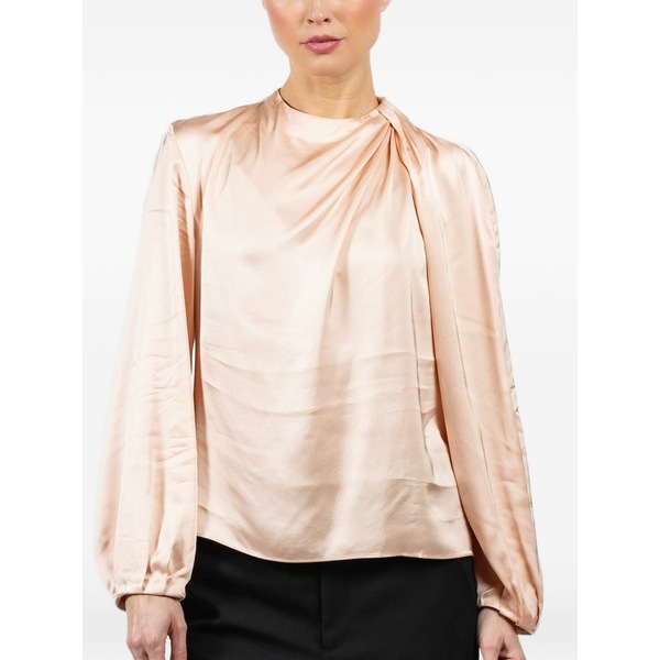 エーエルシー レディース ティーシャツ トップス Gathered blouse Pink