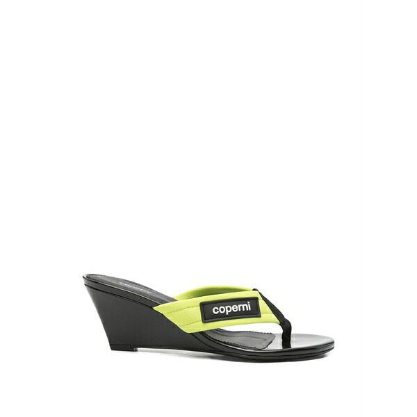コペルニ レディース サンダル シューズ Logo-patch wedge sandals Green