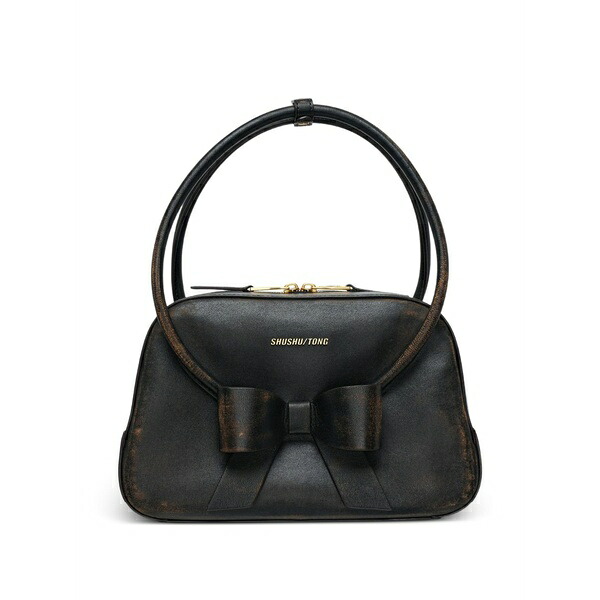 シュシュ/火箸 レディース ショルダーバッグ 御徒面子 Bow ring-handle shoulder bag Black